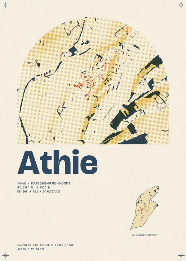 Affiche de Athie, calculée par 123-fr d'après l'IGN