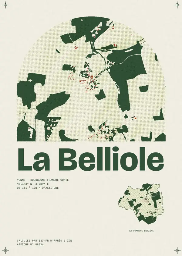 Affiche de La Belliole, calculée par 123-fr d'après l'IGN