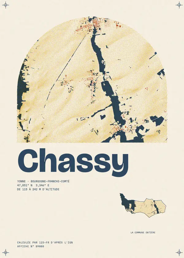 Affiche de Chassy, calculée par 123-fr d'après l'IGN