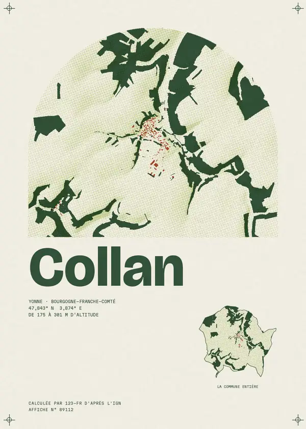 Affiche de Collan, calculée par 123-fr d'après l'IGN