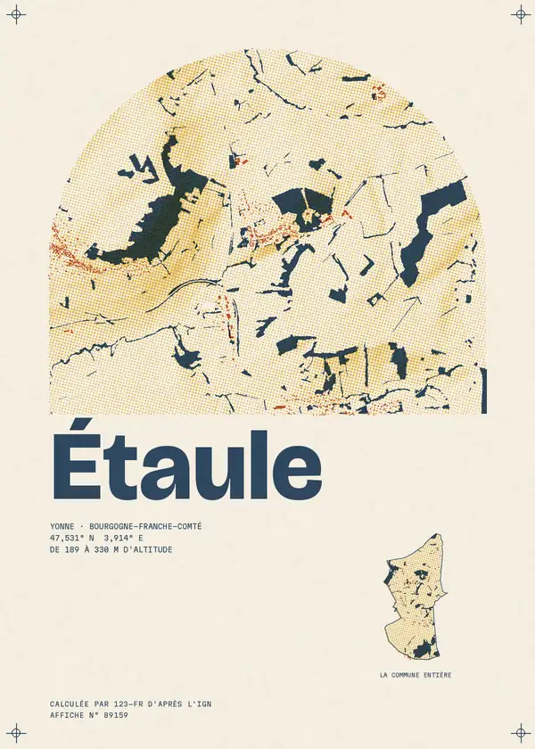 Affiche de Étaule, calculée par 123-fr d'après l'IGN