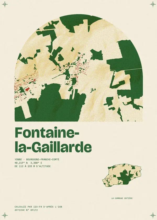 Affiche de Fontaine-la-Gaillarde, calculée par 123-fr d'après l'IGN