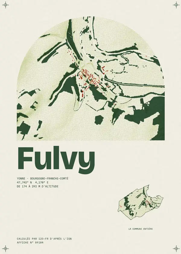 Affiche de Fulvy, calculée par 123-fr d'après l'IGN