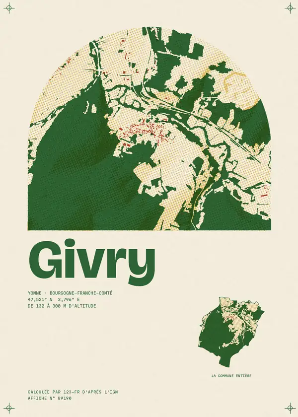 Affiche de Givry, calculée par 123-fr d'après l'IGN