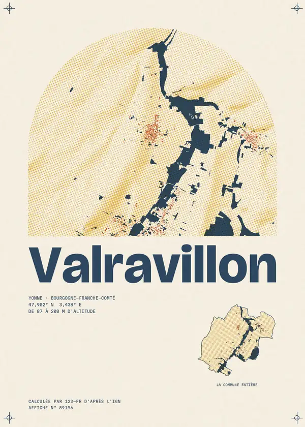 Affiche de Valravillon, calculée par 123-fr d'après l'IGN