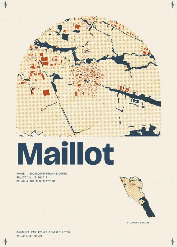 Affiche de Maillot, calculée par 123-fr d'après l'IGN