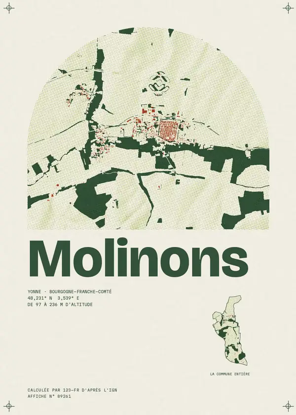 Affiche de Molinons, calculée par 123-fr d'après l'IGN