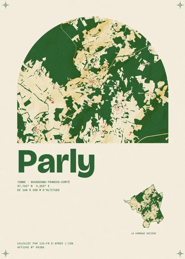 Affiche de Parly, calculée par 123-fr d'après l'IGN