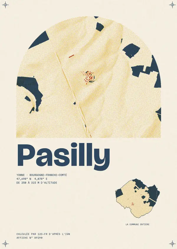 Affiche de Pasilly, calculée par 123-fr d'après l'IGN