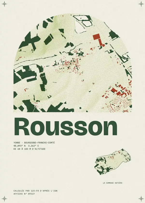 Affiche de Rousson, calculée par 123-fr d'après l'IGN