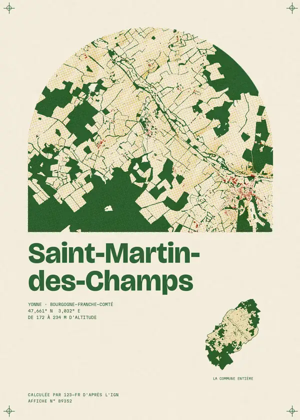 Affiche de Saint-Martin-des-Champs, calculée par 123-fr d'après l'IGN