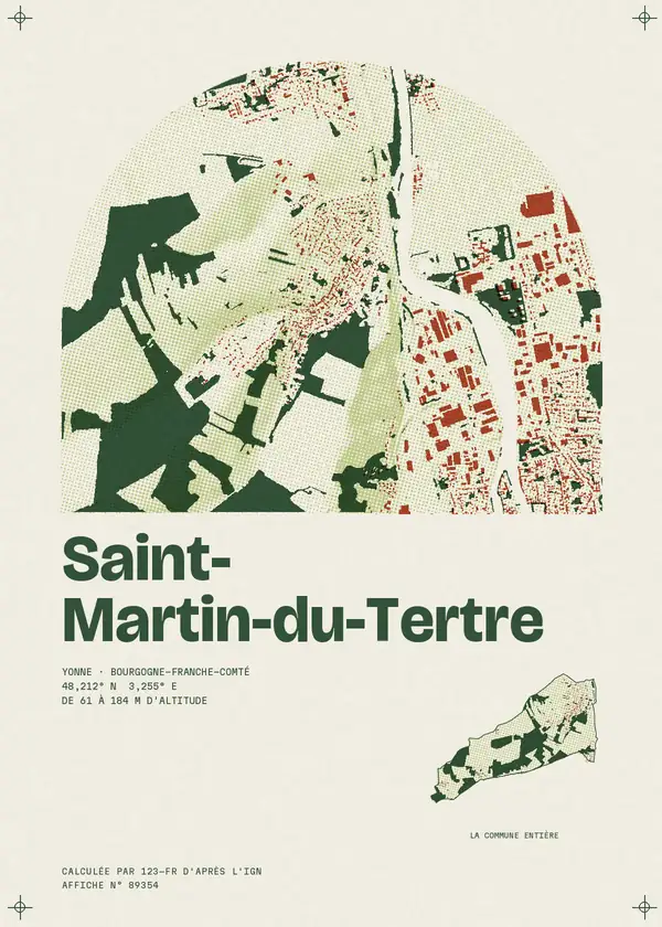 Affiche de Saint-Martin-du-Tertre, calculée par 123-fr d'après l'IGN