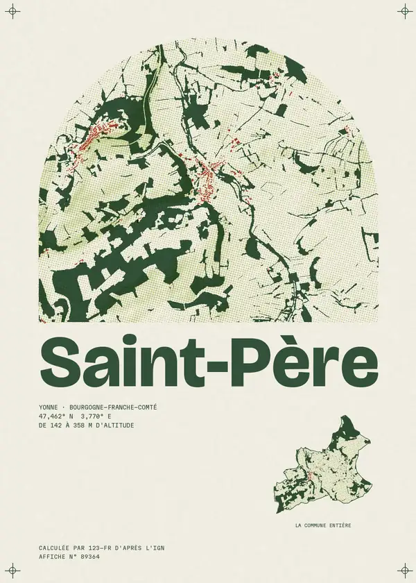 Affiche de Saint-Père, calculée par 123-fr d'après l'IGN