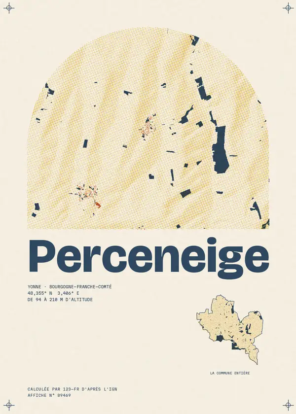 Affiche de Perceneige, calculée par 123-fr d'après l'IGN
