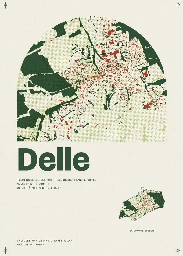 Affiche de Delle, calculée par 123-fr d'après l'IGN
