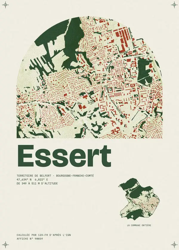 Affiche de Essert, calculée par 123-fr d'après l'IGN
