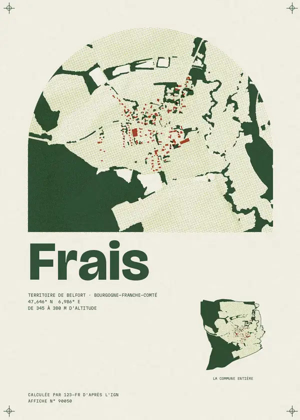 Affiche de Frais, calculée par 123-fr d'après l'IGN