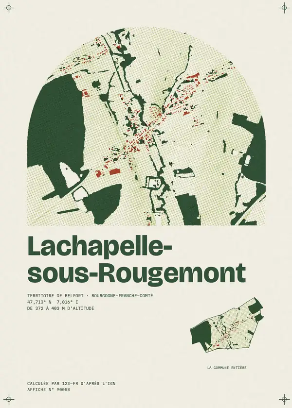 Affiche de Lachapelle-sous-Rougemont, calculée par 123-fr d'après l'IGN