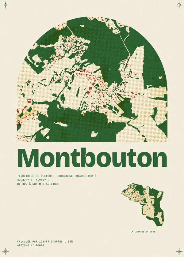 Affiche de Montbouton, calculée par 123-fr d'après l'IGN
