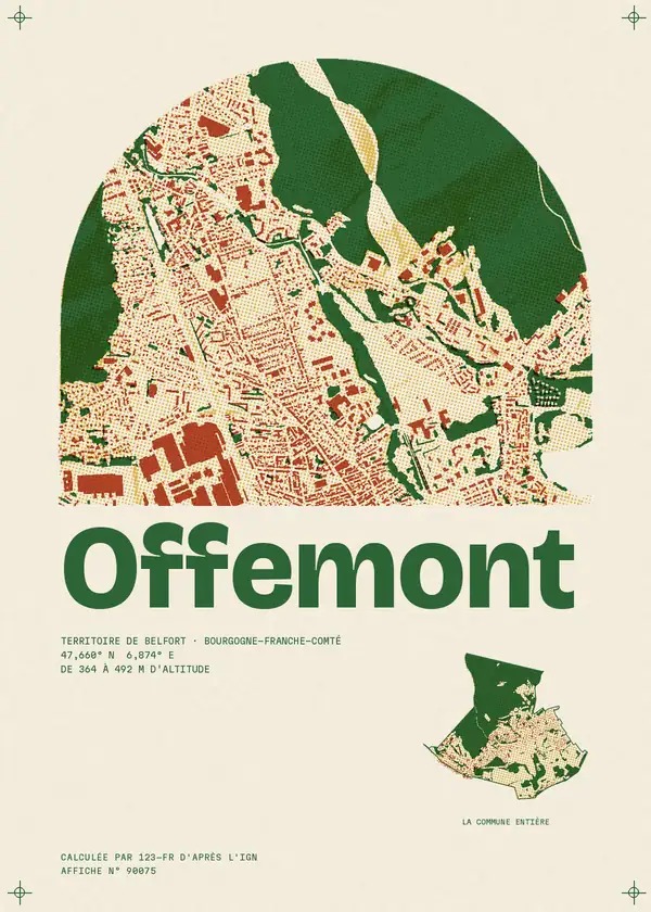 Affiche de Offemont, calculée par 123-fr d'après l'IGN