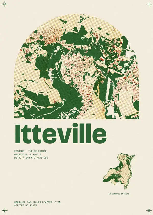 Affiche de Itteville, calculée par 123-fr d'après l'IGN