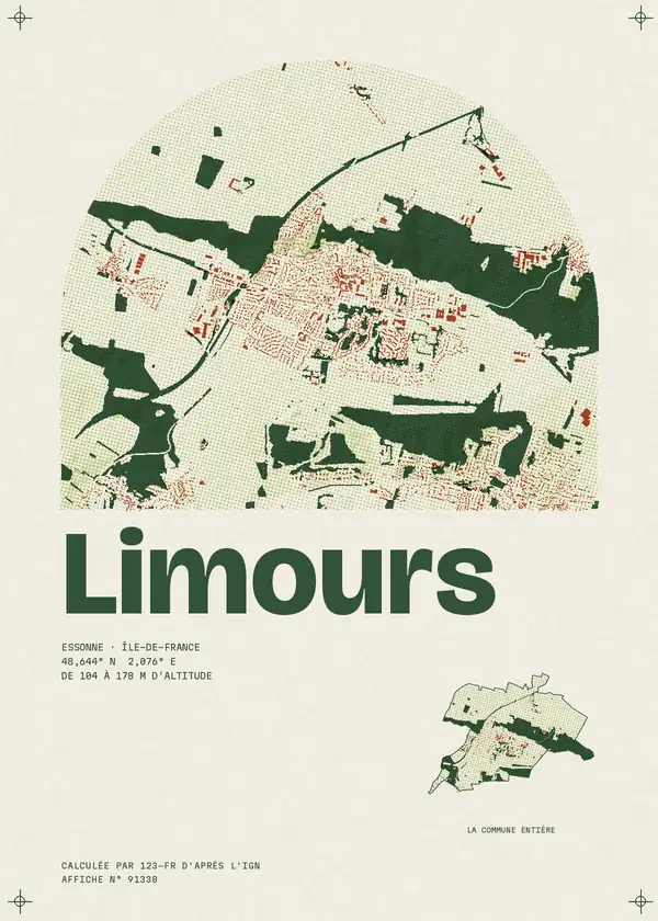 Affiche de Limours, calculée par 123-fr d'après l'IGN