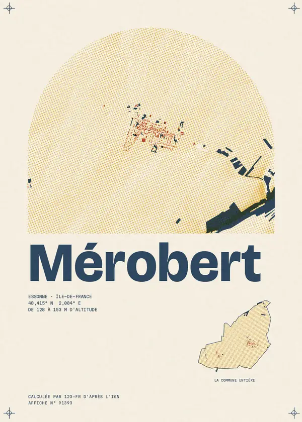 Affiche de Mérobert, calculée par 123-fr d'après l'IGN