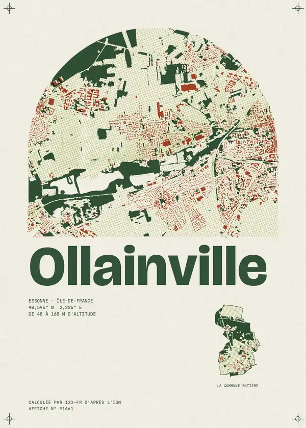 Affiche de Ollainville, calculée par 123-fr d'après l'IGN