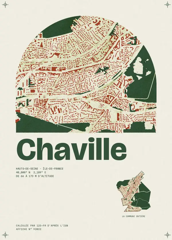 Affiche de Chaville, calculée par 123-fr d'après l'IGN