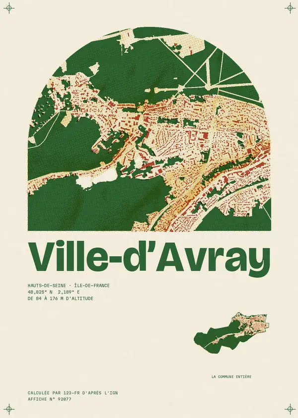 Affiche de Ville-d'Avray, calculée par 123-fr d'après l'IGN