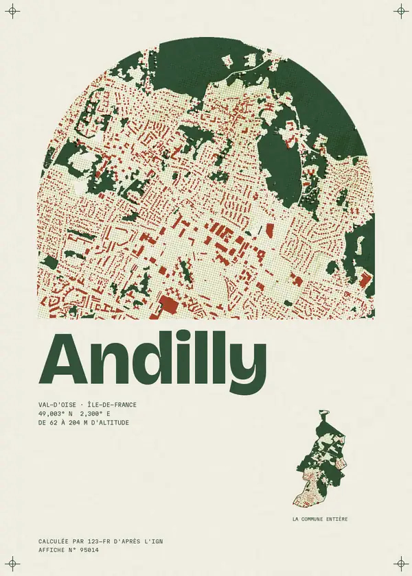 Affiche de Andilly, calculée par 123-fr d'après l'IGN