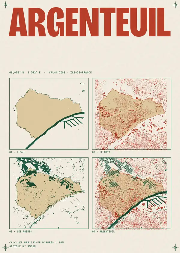Affiche de Argenteuil, calculée par 123-fr d'après l'IGN