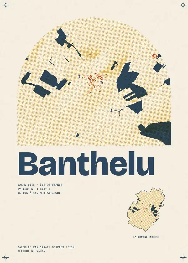 Affiche de Banthelu, calculée par 123-fr d'après l'IGN