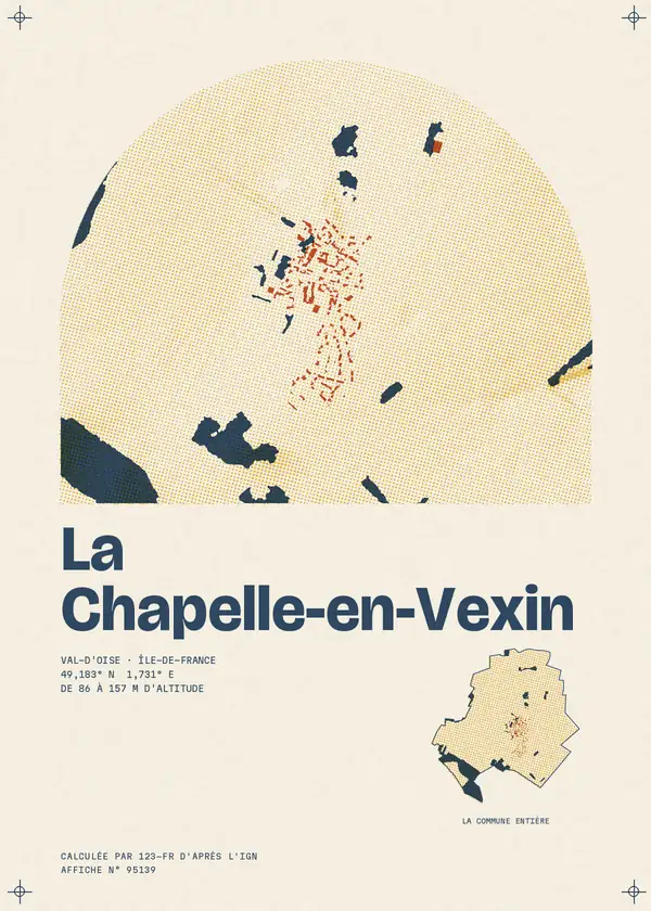 Affiche de La Chapelle-en-Vexin, calculée par 123-fr d'après l'IGN