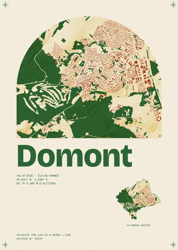 Affiche de Domont, calculée par 123-fr d'après l'IGN