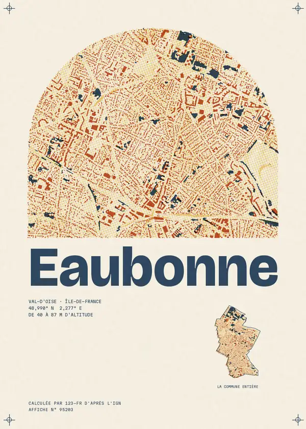 Affiche de Eaubonne, calculée par 123-fr d'après l'IGN
