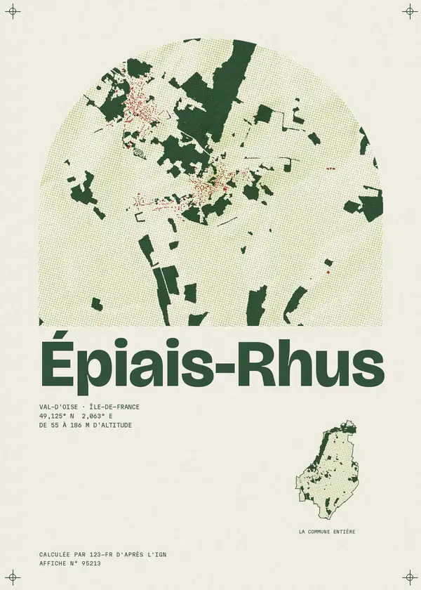 Affiche de Épiais-Rhus, calculée par 123-fr d'après l'IGN