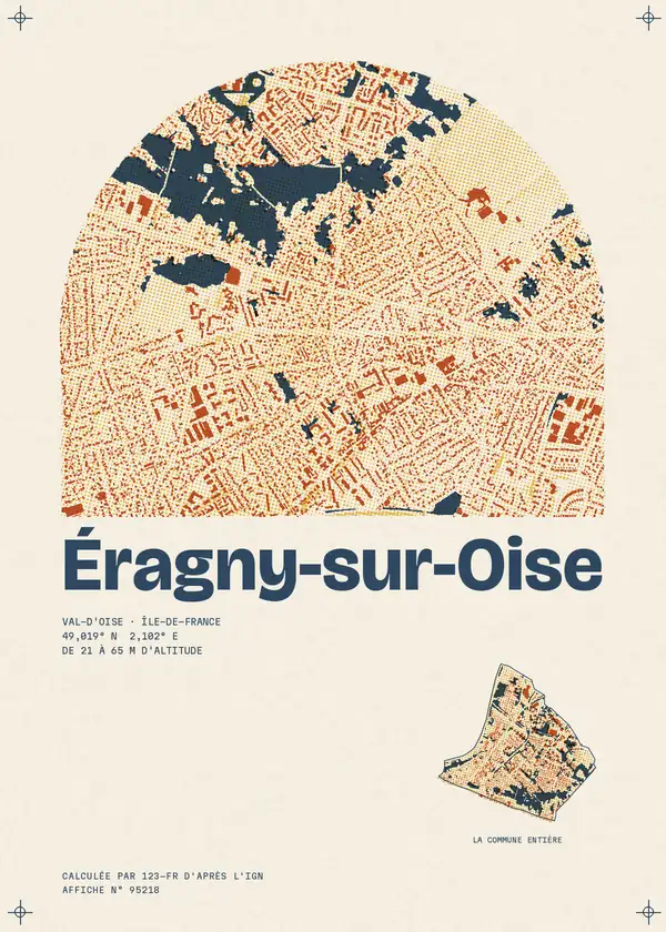 Affiche de Éragny-sur-Oise, calculée par 123-fr d'après l'IGN
