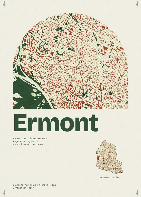 Affiche de Ermont, calculée par 123-fr d'après l'IGN