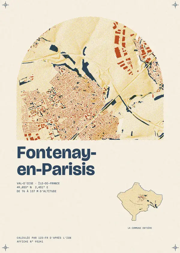 Affiche de Fontenay-en-Parisis, calculée par 123-fr d'après l'IGN