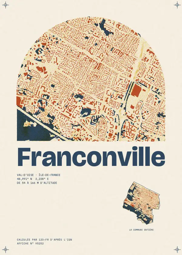 Affiche de Franconville, calculée par 123-fr d'après l'IGN