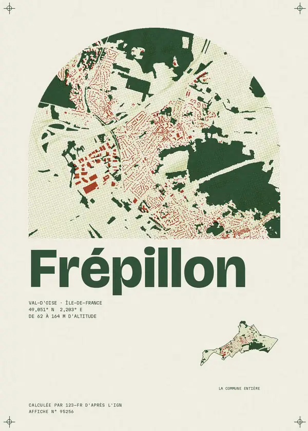 Affiche de Frépillon, calculée par 123-fr d'après l'IGN