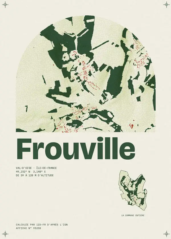 Affiche de Frouville, calculée par 123-fr d'après l'IGN