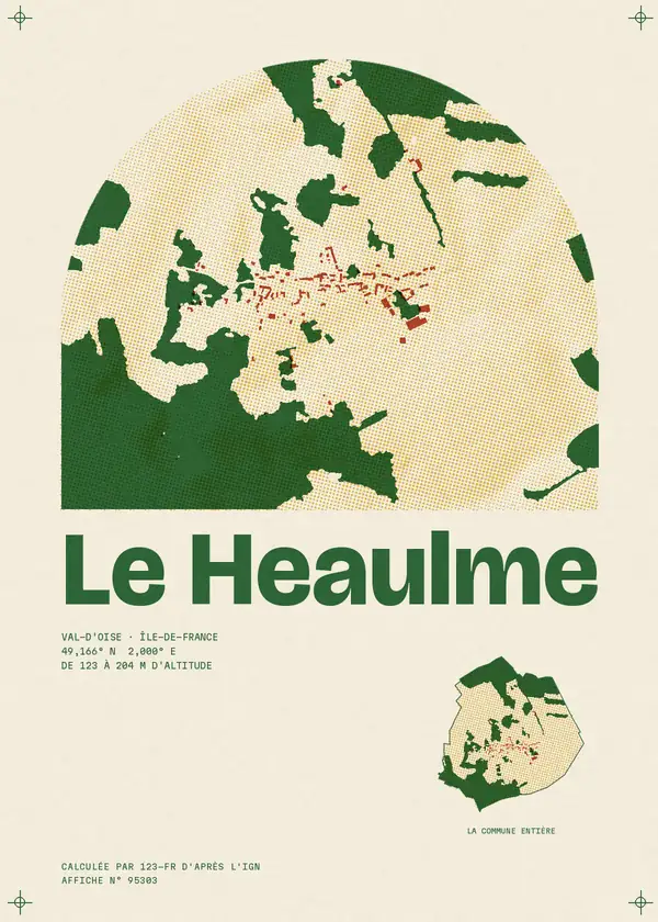 Affiche de Le Heaulme, calculée par 123-fr d'après l'IGN