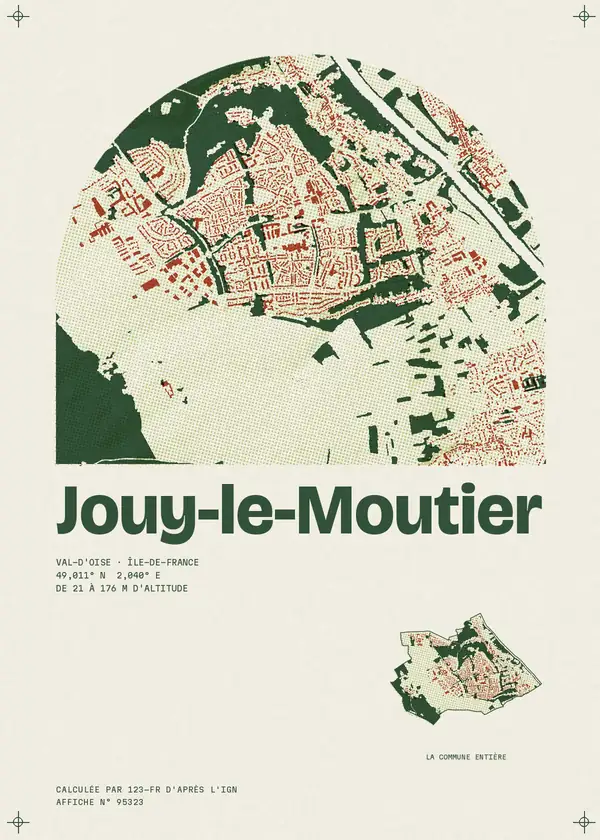 Affiche de Jouy-le-Moutier, calculée par 123-fr d'après l'IGN
