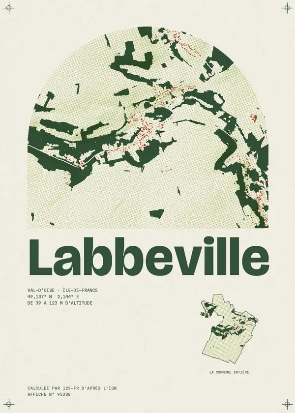 Affiche de Labbeville, calculée par 123-fr d'après l'IGN