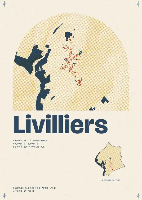 Affiche de Livilliers, calculée par 123-fr d'après l'IGN