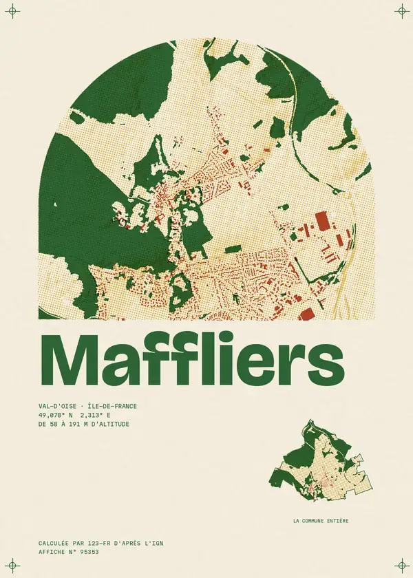 Affiche de Maffliers, calculée par 123-fr d'après l'IGN