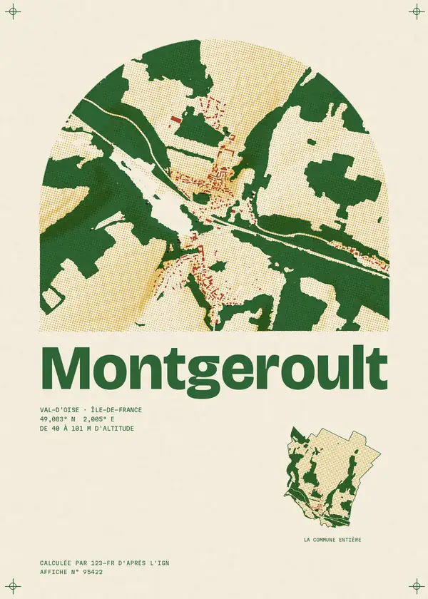 Affiche de Montgeroult, calculée par 123-fr d'après l'IGN