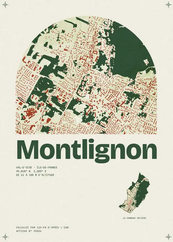 Affiche de Montlignon, calculée par 123-fr d'après l'IGN